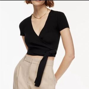Wilfred Wrap Top All Tied Up Sweater Top Size Small **